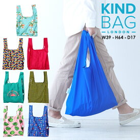 KIND BAG カインドバッグ 折りたたみ エコバッグ コンパクト メンズ レディース レジ袋 ブランド ナイロントートバッグ 買い物袋 ECO かばん 鞄 おしゃれ ユニセックス マチ付き 大容量 ショッピングバッグ エコ サスティナブル 洗える 簡単 軽量