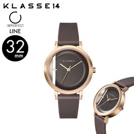 正規販売 2年保証 KLASSE14 クラスフォーティーン クラス14 Imperfect LINE Brown 時計 腕時計 32mm ユニセックス レディース　シリコン製ストラップ レザーストラップ WIM21RG023W