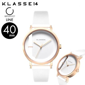 正規販売 2年保証 KLASSE14 クラスフォーティーン クラス14 Imperfect LINE White 時計 腕時計 40mm メンズ ユニセックス レディース　シリコン製ストラップ レザーストラップ WIM21RG022M