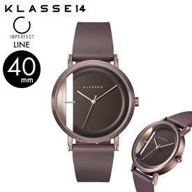 正規販売 2年保証 KLASSE14 クラスフォーティーン クラス14 Imperfect LINE Brown 時計 腕時計 40mm メンズ ユニセックス レディース　シリコン製ストラップ レザーストラップ WIM21BN023M