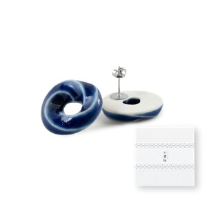 くるり ピアス アクセサリー タイル 陶器 陶磁器 和風 和 七窯社 美濃焼 アクセ ギフト プレゼント おしゃれ デザイン かわいい 浴衣 お祝い 誕生日 記念日 母の日 敬老の日 人気 日本 伝統 焼
