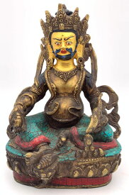 ◆毘沙門天（ヴァイシュラヴァナ）像◆仏教　チベット アンティーク風 -A1