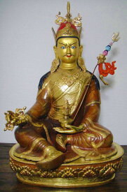 パドマサンババ(グル・リンポチェ)像LL◆仏教　チベット