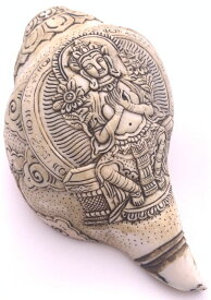 ◆チベット密教法具　法螺貝（シャンカ）弥勒菩薩（マイトレーヤ）