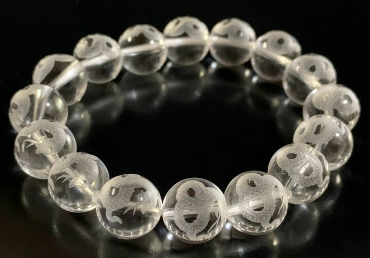 楽天市場】天然石彫り水晶へび（蛇）12mm玉のブレスレット : PEMA NIMA 