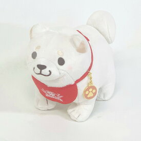 忠犬もちしばぬいぐるみS　ぬいぐるみふわふわ　ぬいぐるみイヌ　エプロン付き首輪　肉球チャーム　15430 15431 15432 15433