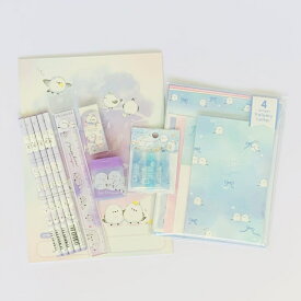 シマエナガ文具7点セット　福袋シマエナガ　文房具7点セット シマエナガ文具セット　レターセット　B5サイズノート　2B鉛筆5本組　鉛筆キャップ　消しゴム　鉛筆削り 定規　雪の妖精シマエナガ　ラッキーバッグ