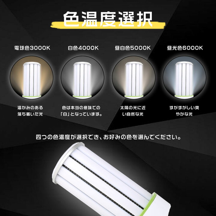 楽天市場】10台セット 水銀灯1500W相当 広配光型 LED水銀ランプ コーン 