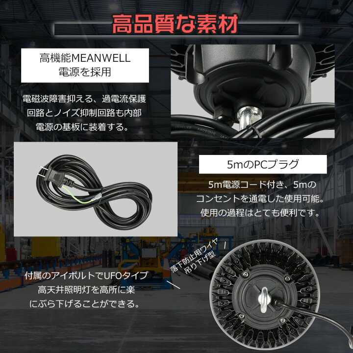 楽天市場】高天井用照明器具 UFO型LED投光器 LED高天井灯 LED投光器 丸 