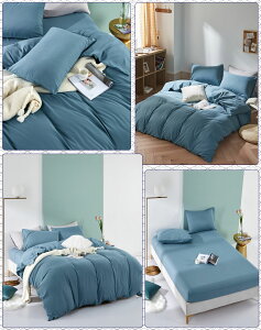 MILDLY 【単品 / 4点セット】 布団カバーセット 4点セット シングル セミダブル ダブル【掛け布団カバー / ボックスシーツ / 枕カバー(2枚)】 ホテル仕様 通気吸汗 速乾 ベッドカバー セット