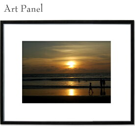 アートパネル インテリア 海 夕日 壁掛け パネル a2 写真 飾り 黒フレーム 絵画 アートポスター 大きい 壁面 装飾