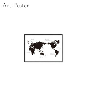 アートパネル 世界地図 モノトーン 額付き インテリア モノクロ パネル 壁掛け ポスター おしゃれ