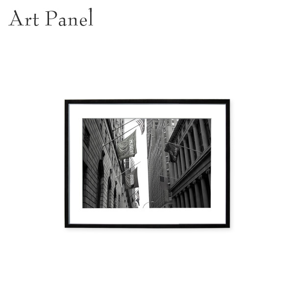 アートパネル専門店オリジナル風景 シンプルな黒のアルミフレームは様々なテイストにも対応できるおしゃれなアートパネルです アートパネル モノクロ ニューヨーク 海外 写真 インテリア 壁掛け おしゃれ 店舗 白黒 黒フレーム