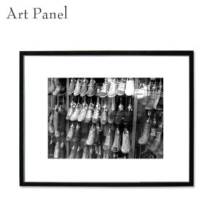 アートパネル モノクロ 壁掛け 黒 額縁 インテリア おしゃれ 靴 ショップ 店舗 装飾 ルームデコレーション