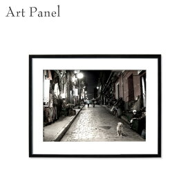 アートパネル 街並み モノクロ 壁掛け アート フレーム付き 風景 インテリア 白黒 写真 おしゃれ 壁飾り