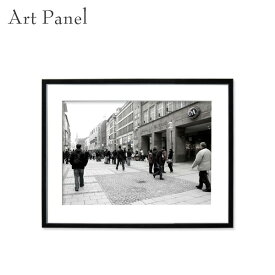 アートパネル モノトーン 街並み ミュンヘン 壁掛け 白黒 インテリア モダン アートボード 額付き モノクロ写真