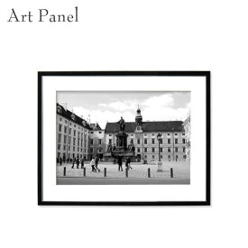 アートパネル モノクロ おしゃれ ウィーン ポスター インテリア 額縁 ウォールアート 海外 街並み 白黒 額付き 写真