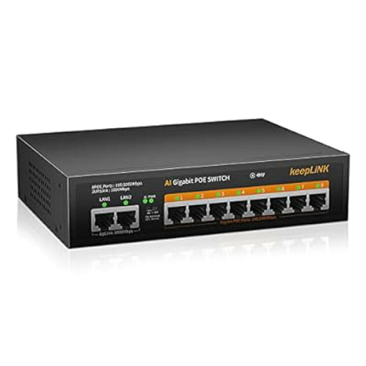 楽天市場】keepLiNK スイッチングハブ ギガビット 10ポート (PoE 8 