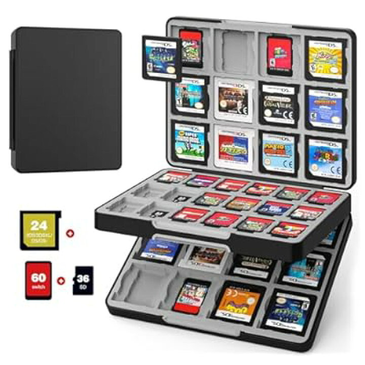 楽天市場】Switch ソフトケース Switchソフト60枚/3DSソフト24枚 