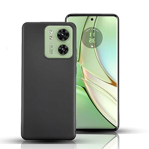 Motorola Edge 40 ケース ブラック 耐衝撃 落下防止 Motorola Edge 40 対応 軽・薄型 ストラップホール