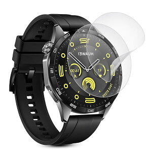 �y2���Z�b�g�zHUAWEI WATCH GT4 46mm �p �ی�t�B���� �����ߗ� ���˒ጸ �A���`�O���A �t���ی�t