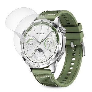 �y�A���`�O���A �t�B���� 2���Z�b�g�zHUAWEI WATCH GT4 46mm �p�̕ی�t�B�����Z�b�g ��TPU�f��/��