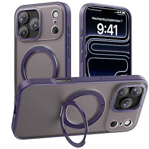 【多機能360度回転スタンド】 iPhone 17 Pro Max との互換性あり ケース マグネット搭載 ワイヤレ