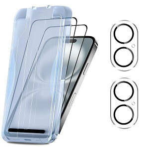 �Ή� iPhone 16 �K���X�t�B���� �J�����t�B���� 6.1�C���` �K�C�h�g�t�� �w��h�~ iphone16 �����K