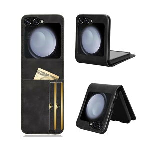 For Galaxy Z Flip6 SC-54E P[X蒠^ PUU[f SʕیEJ[h[Eu@\Ή Gǂ ϏՌ 藎ɂ wh~g Galaxy Z Flip6 SC-54E Jo[(ubN)