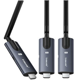 ワイヤレス HDMI 送受信機セット 無線 1×送信機+2×受信機 小型 受信機4台増設可能 拡張モード対応 HDMI 無線化 WIFI/設定不要 1080PフルHD/5G超低遅延 映像音声同期出力 ストリーミングメディア TV/PC/Mac/La