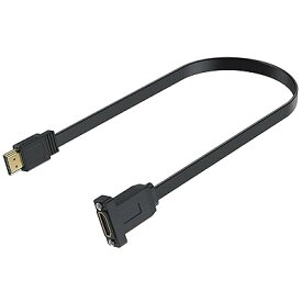 Poyiccot 4K HDMI 延長ケーブル、HDMI フラットケーブル 平型 薄型 、HDMI 2.0 延長コード【HDMI オス-メス】 超薄型スリムHDMIコード、 HDMI 延長コードパネルマウントプラグ付き TV Xbox 対応(50cm