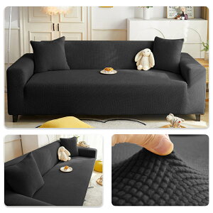 伸縮性のある調節可能なソファカバー、滑り止めジャカードアームチェアソファパッド、チェック柄生地のソファマット、リビングルームの装飾用ソファカバー