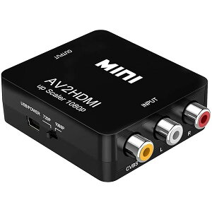 RCA HDMI ϊ Ro[^[ AV to HDMIϊA_v^[ AV2HDMI USBP[ut ] 1080/720P؂ւ (R|WbgHDMIɕϊA_v^) fҏW@ (Black)