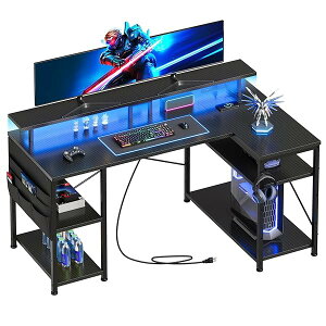 Q[~OfXN lfXN LEDCgtfXN pcfXN p\RfXN 130cm Q[~OfXN Q[fXN gaming desk R[i[fXN I߉\ [ܕt L^ PC ׋ 