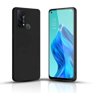OPPO Reno5 A ケース ブラック Reno5 A 用の保護ケース TPU シリコン 耐衝撃 磨り表面 指紋防止 軽量 薄型 ストラップホール付き 保護 カバー(ブラック)