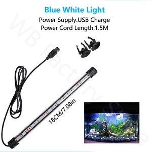 新しい 18-48 センチメートル USB 水族館ライト LED 防水水槽クリップライト水中装飾照明水中ランプ植物成長ランプ