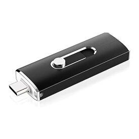 RAOYI USBメモリ128GB USB 3.1 2in1 Type-C フラッシュドライブデュアルドライブ USBサムドライブ超高速 128GB USB Cドライブ ( ブラック)