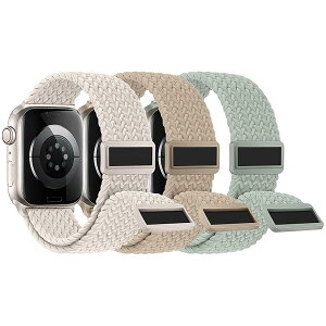3枚入り コンパチブル アップルウォッチ バンド 41mm 40mm 38mm ナイロン Apple Watch バンド 編み込み 磁気式バックル マグネット アップルウォッチ スポーツバンド 伸縮性 iWatch Series 9 8 7 6 5