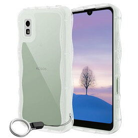 AQUOS wish wish2 ケース クリア ウェーブ SH-51C SHG06 A104SH SH-M20 TPU波状のバンパー 透明 スマホケース かわいい うねうね アクオス ウィッシュ2 ウェーブ デザイン 可愛い 韓国 女性用 薄型 人