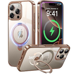yȋP360°]X^hz iPhone 15 Pro pP[X NA ČRKiی tBbg MagSafeΉ CX[d c px  ϏՌ ϋv bvz[t  