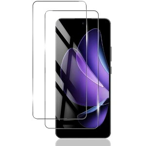 【2枚セッ】For OPPO Reno13 A フィルム ガラスフィルム耐指紋 撥油性 抗菌 高透過率 飛散防止処理 硬度9H OPPO Reno 13A 保護フィルム