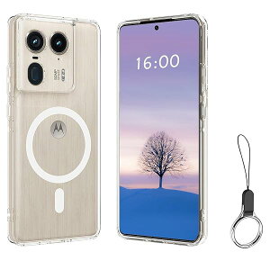 For Motorola Moto Edge 50 Pro/50S Pro �p �P�[�X ���g���[���G�b�W50 Pro �J�o�[ �������̃f�U�C�� Magsafe �Ή� �}�O�l�b�g ���� ���C�A���X�[�d �ČRMIL�K�i�擾 �n�C�u���b�g TPU�o���p�[