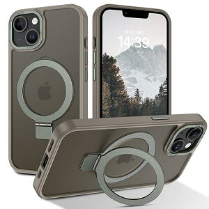 iPhone 13 Mini �P�[�X MagSafe�Ή� �A�C�t�H��13mini �P�[�X �}�O�l�b�g���� �X�^���h�@�\ 120°�J�\ �O���[ �w��h�~ �ϏՌ� ��̌^ ���^ TPU�P�[�X �ԍڃz���_�[�Ή� ���C�����X�[�d �S�ʕی�