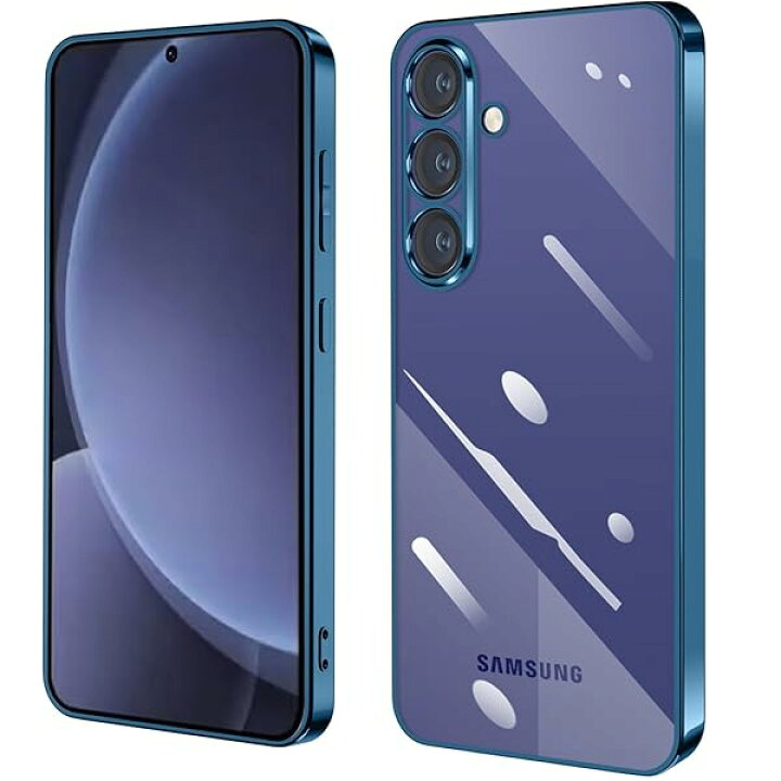 楽天市場】Galaxy S25 ケース クリア 青 ギャラクシーs25 カバー 透明 