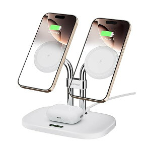 iPhone 16 15ɑΉCX[dA 706MAfA mag-safe [d iPhone 16/15/14/13/12V[YΉAAirPods 4/Pro 2/Pro/3Ή (zCg)