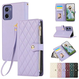 Motorola Moto G05 ケース 手帳型 Moto g05 ケース 財布型 カバー モトローラG05ケース ファスナー型 小銭入れ 携帯カバー カード収納 SIMフリー対応 モトローラ Moto g05 4G スマホケース 刺繍 高級PUレ