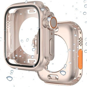 yUltrahP[XzΉ Apple Watch Series 4/5/6/SE 44mm P[X {̂Sʕی AbvEHb`44mm 3in1 wʃJo[ KXtC ʃJo[ h V^P[X X|[c CApple Wa
