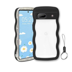 Google Pixel 8 ケース クリア ウェーブ ピクセル 8 TPU波状フレーム うねうね グーグル ピクセル8 滑り止め スマホケースウェーブ デザイン 手にフィット 韓国 可愛い 女性用 女子向け 透明 ケー