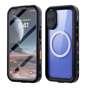 MagsafeΉ iPhone 16 P[X IP68 h ho ϏՌ Sh NA 360°Sʕی iPhone16 hP[X }Olbg Xgbvt Be }OZ[t[d tیtB ̌^Y