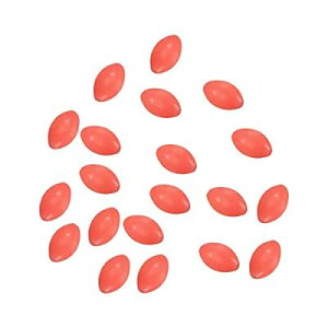 PATIKIL 10x7mm ルミナス釣りビーズ 200個 プラスチック グロー釣り餌 卵 リグビード タックルツール 楕円形 レッド